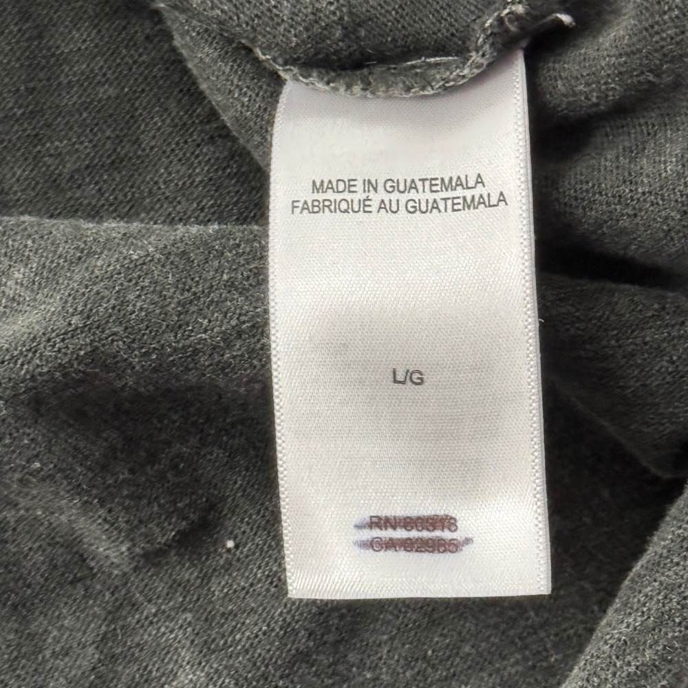 Lucky Brand Psyched Out Santa T-Shirt Large Gray Graphic Tee Christmas Xmas - Picture 7 of 9